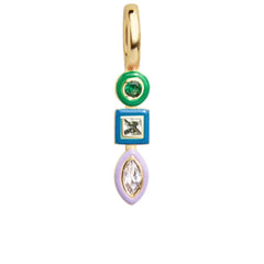 Jeweled Cluster Charm - Multi/Gold