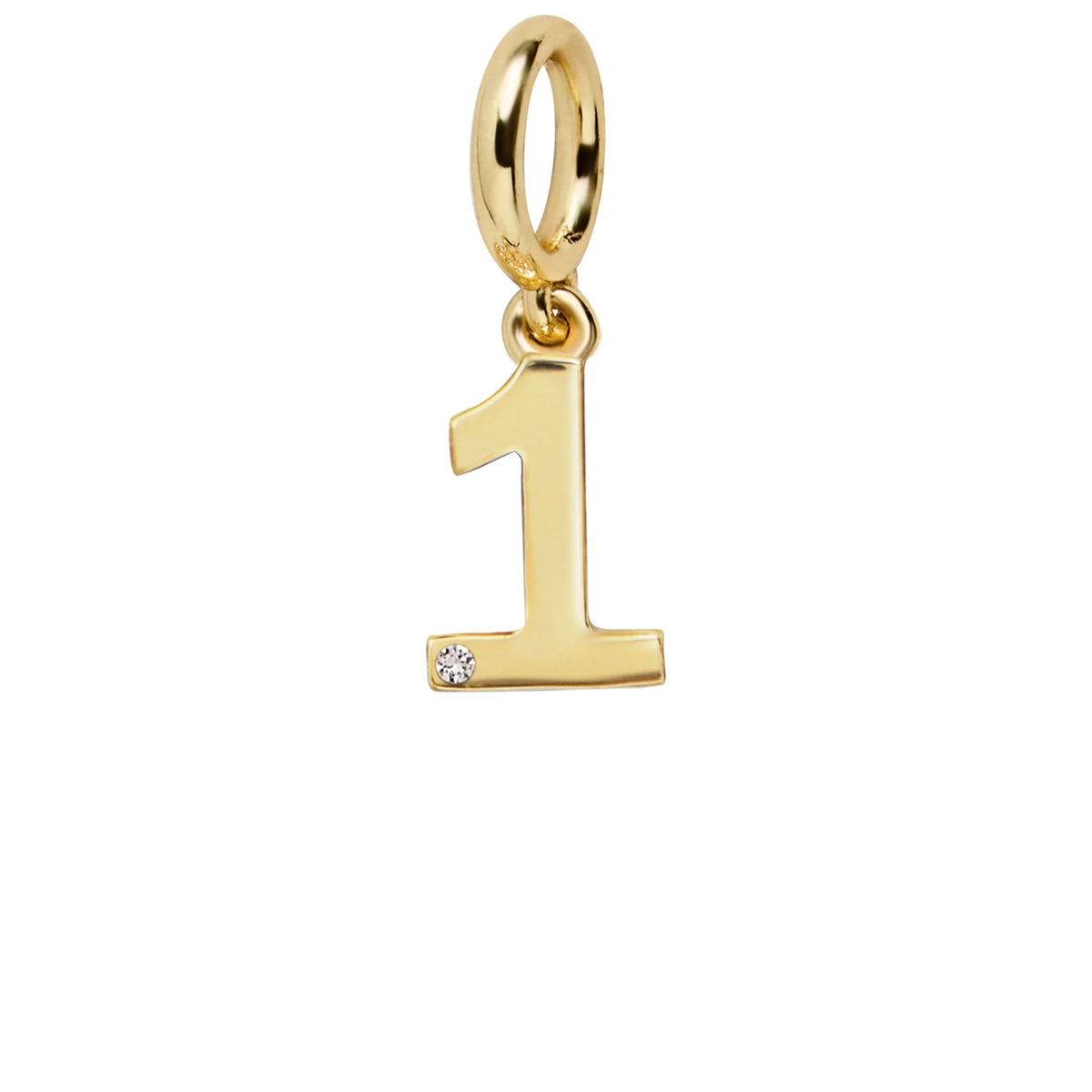Gold Number Cluster Charm - 1