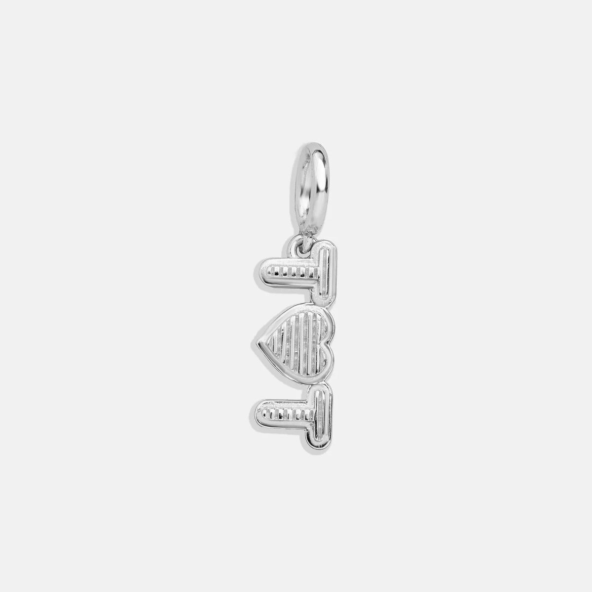 Heart Custom Initial Charm - Silver