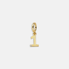 Gold Number Cluster Charm - 1