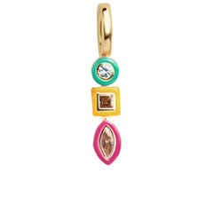 Jeweled Cluster Charm - Bright Multi/Gold