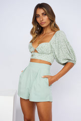 Special Kiss Crop Top Sage