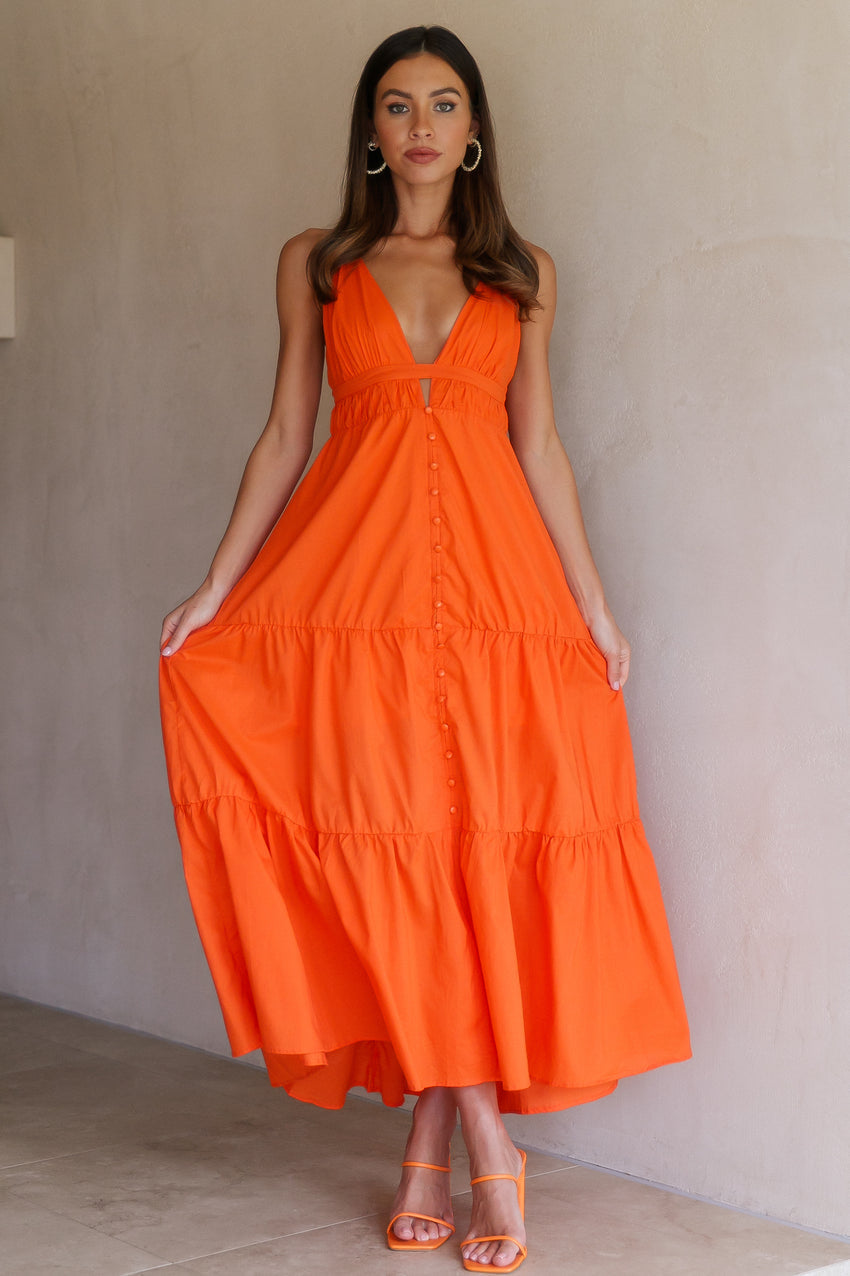 So Loveable Maxi Dress Orange