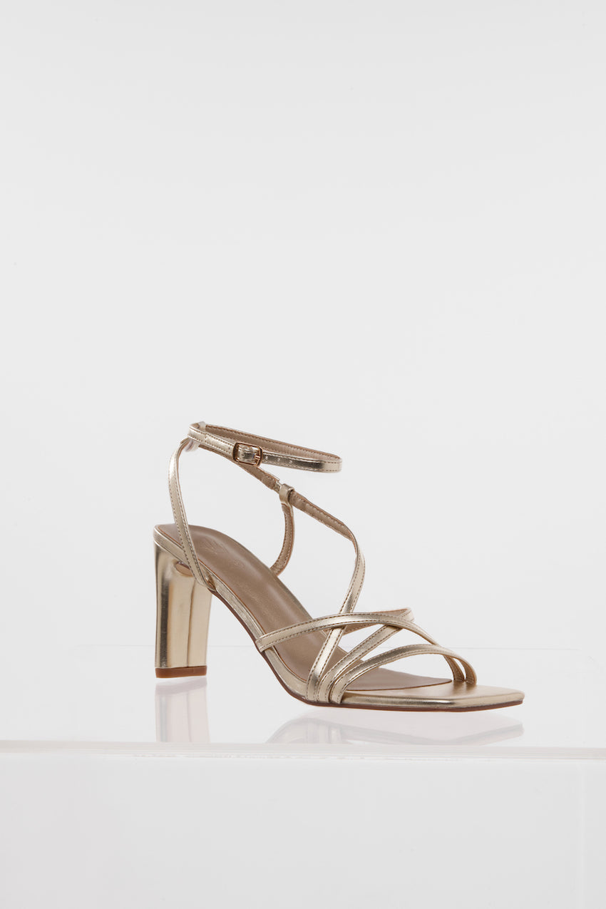    Out Till The Sunrise Heels Gold PU