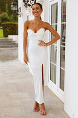 Roses For You Midi Dress White
