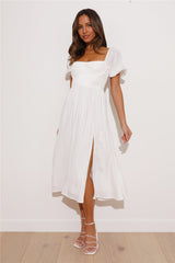 In Her Eyes Midi Dress White