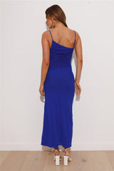 Fit To Love Mesh Maxi Dress Blue
