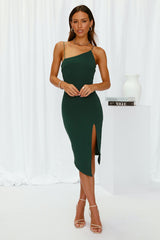 Outta Cash Midi Dress Dark Green