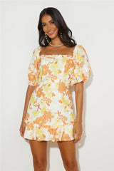Brunching Mood Mini Dress Orange