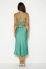 Joyful Discovery Midi Dress Green