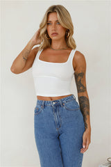 Ideal Match Crop Top White
