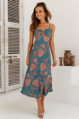 Cocktail Enthusiast Midi Dress Teal