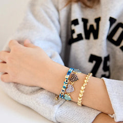 Hearts for Days Kids' Crystal Heart Bracelet - Blue Multi