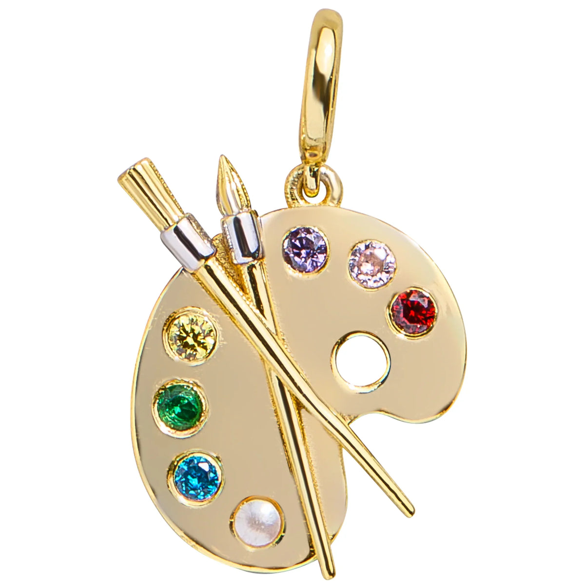 Hobbies Cluster Charm - Painting Palette - Multi