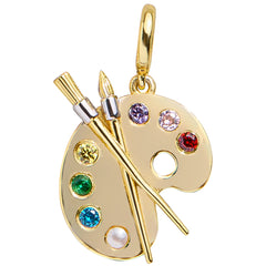 Hobbies Cluster Charm - Painting Palette - Multi