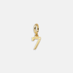 Gold Number Cluster Charm - 7