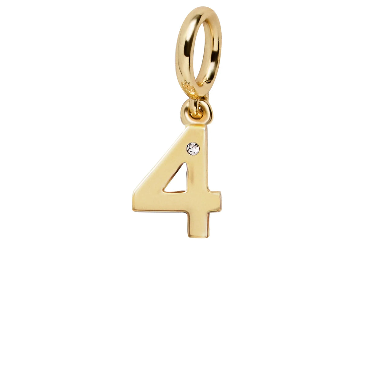 Gold Number Cluster Charm - 4