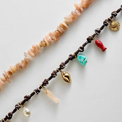 Kai Semi-Precious Waterproof Anklet Set - Multi