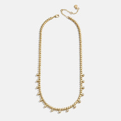 Joelle Pisa Beaded Necklace - Circle Bezel