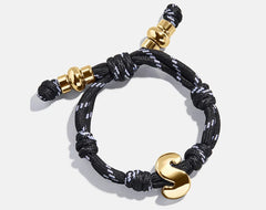 Knotty Initial Custom Bracelet - Black Single Letter