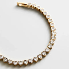 Kali Tennis Bracelet - Gold/Pavé