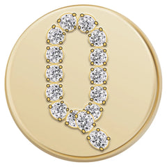 Gold Letter Bead - Q