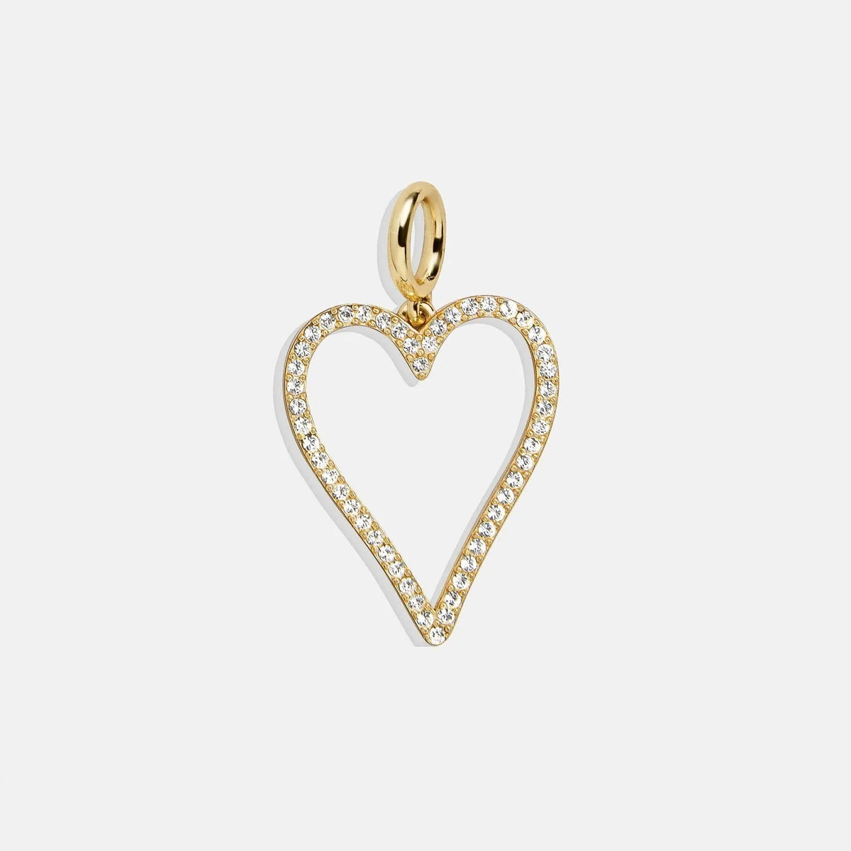 Heart Cluster Charm - Heart Pave Outline