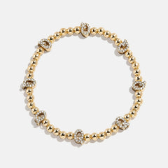 Gold/Pavé Repeating Initial Pisa Bracelet - Q