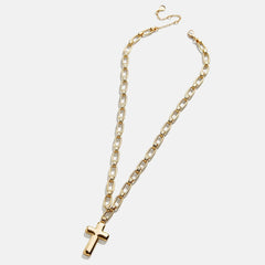 Hope Statement Cross Necklace - Bubble Cross