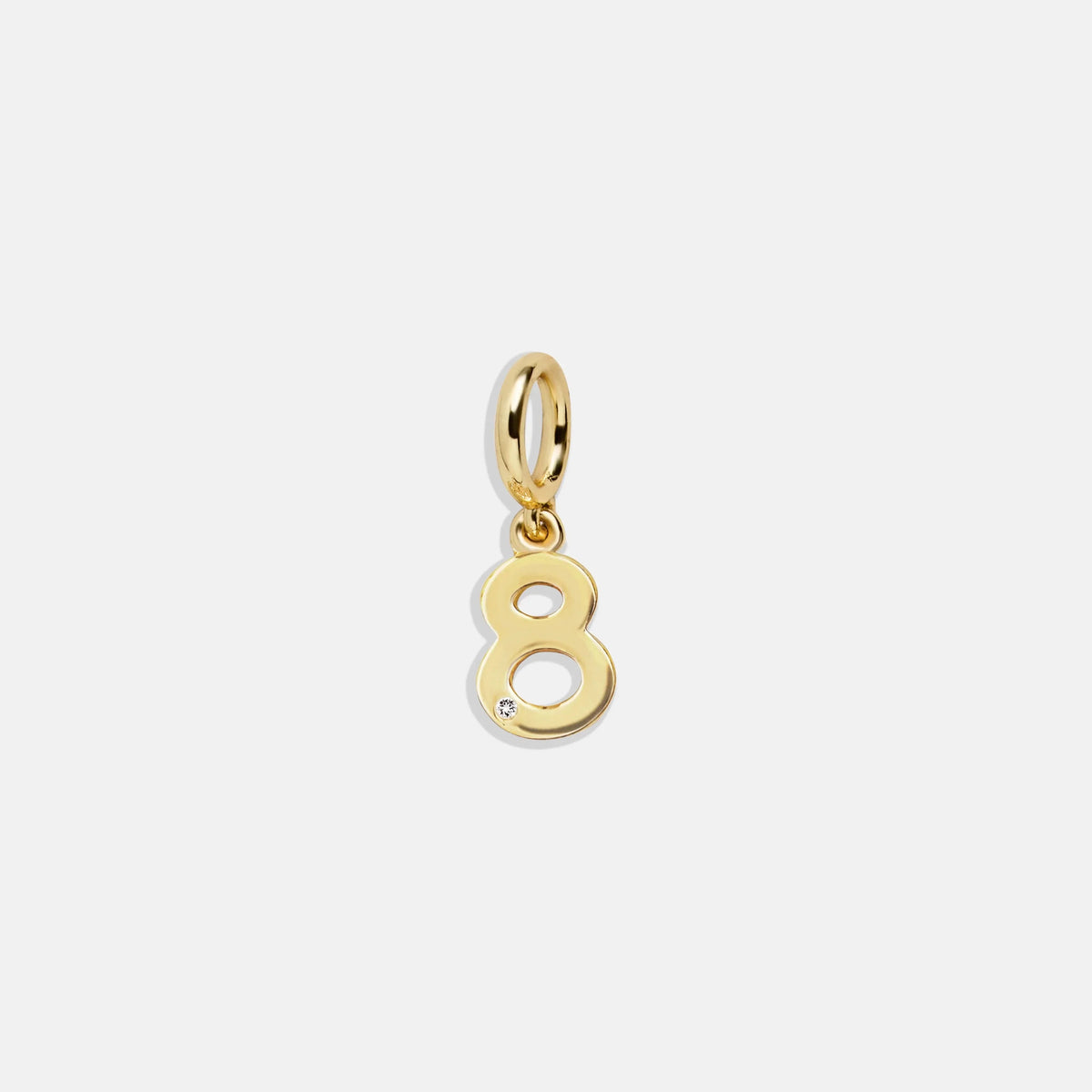 Gold Number Cluster Charm - 8