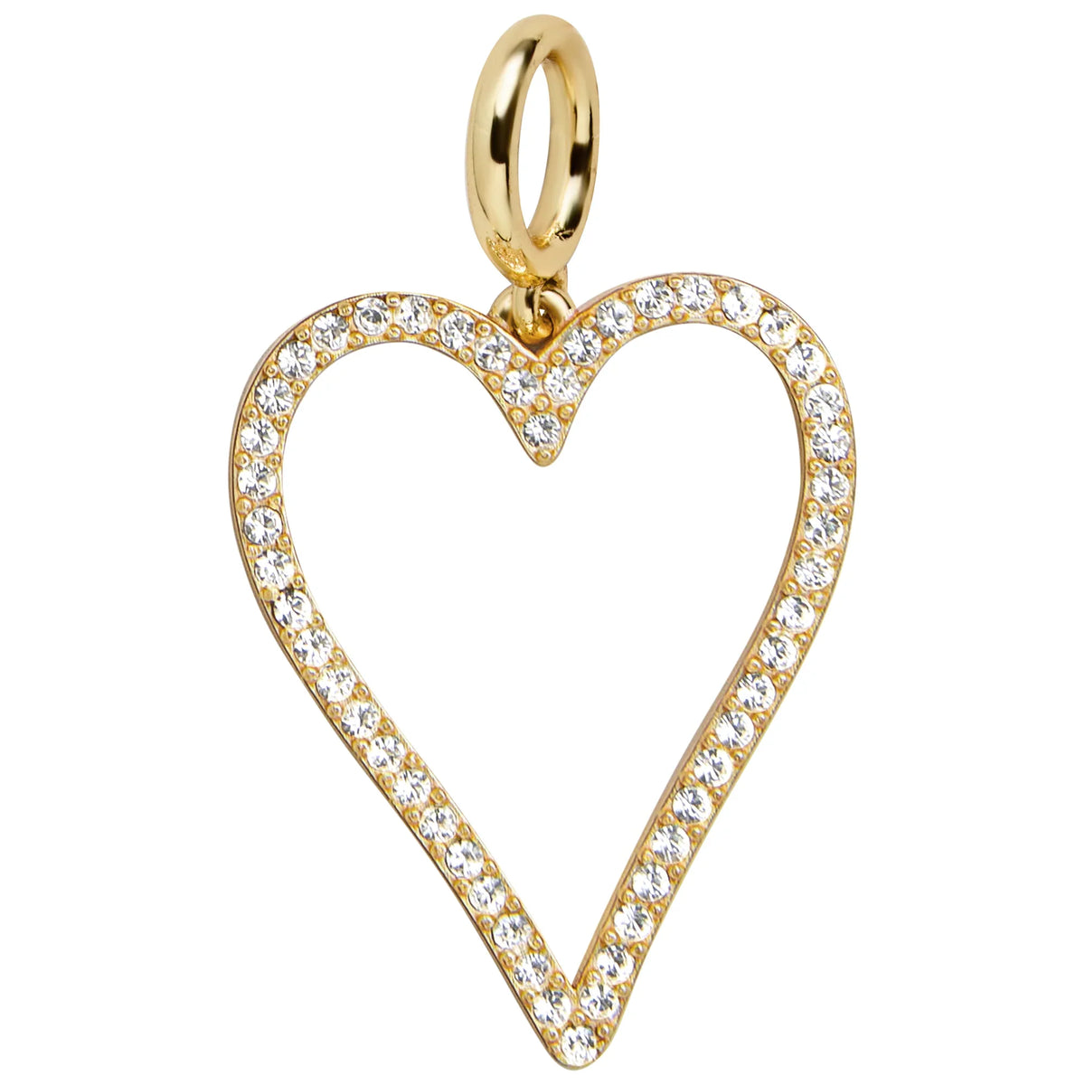 Heart Cluster Charm - Heart Clear Outline