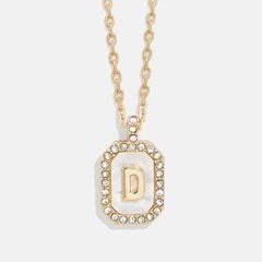Gold & Mother of Pearl Initial Necklace - Mother Of Pearl