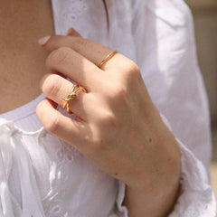 Gold Ties Ring - Gold