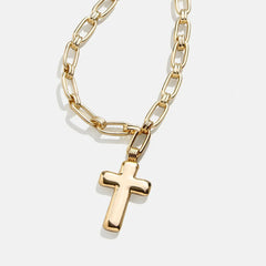Hope Statement Cross Necklace - Bubble Cross