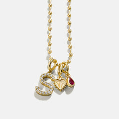 Heart Cluster Charm - Heart Gold