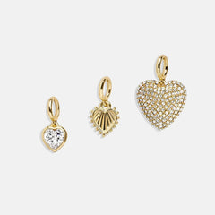 Heart Cluster Charm - Heart Gem