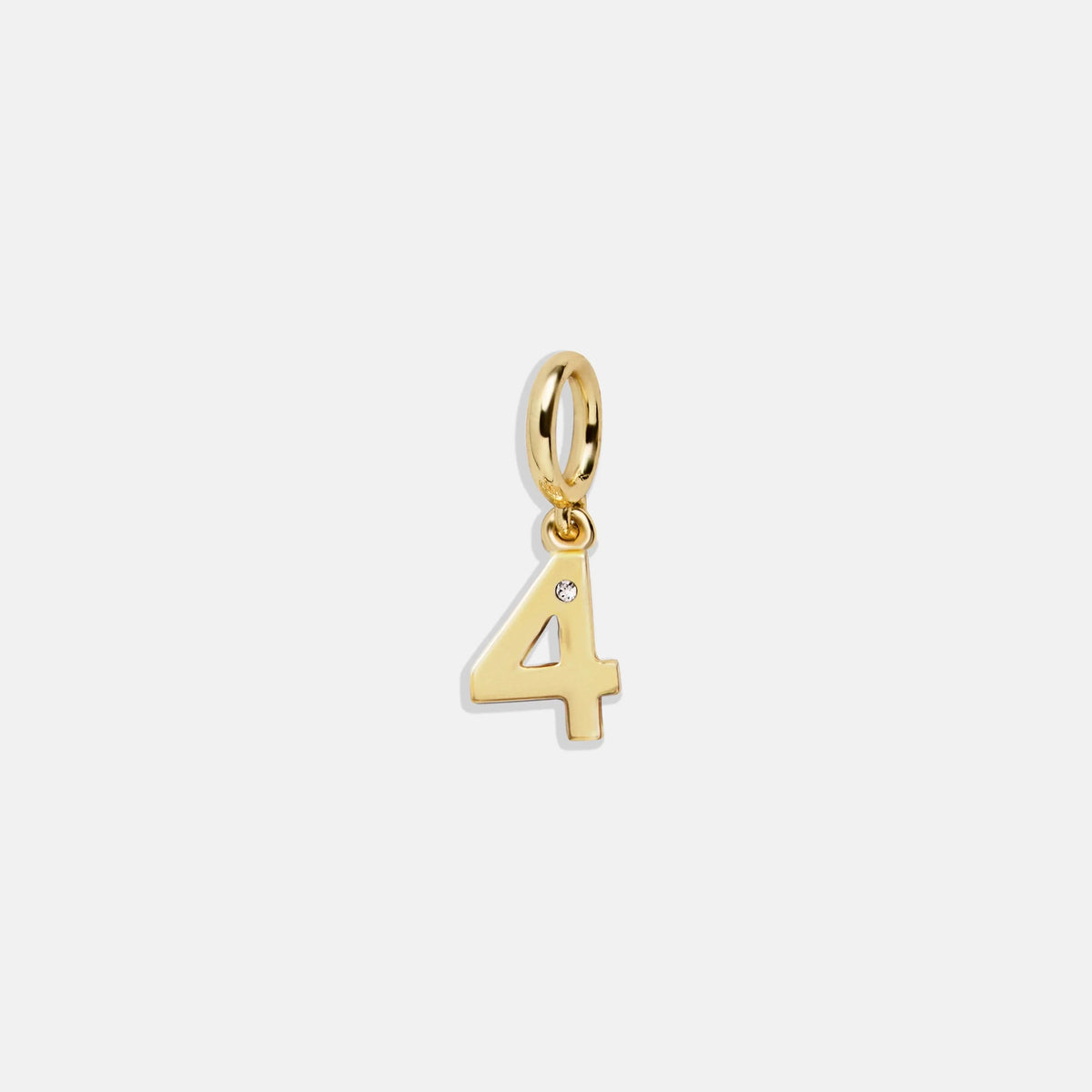Gold Number Cluster Charm - 4