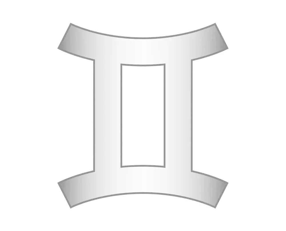 Gemini Mini Zodiac Icon - Silver
