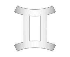 Gemini Zodiac Icon - Silver