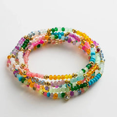 Indya Semi-Precious Layered Bracelet Set  - Multi