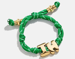 Knotty Initial Custom Bracelet - Bright Green Double Letters