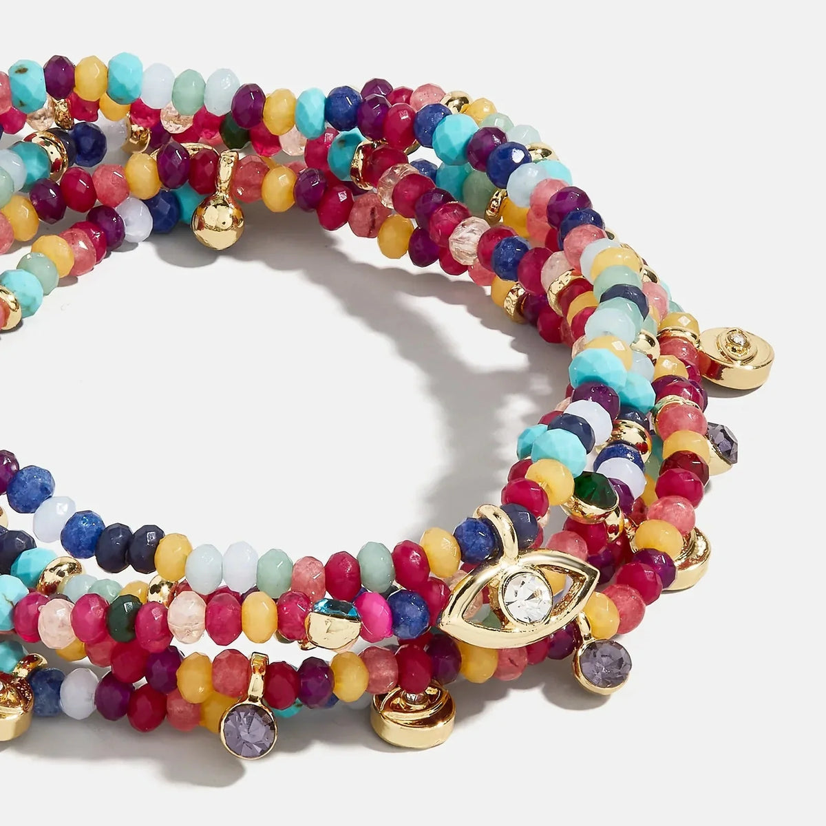 Indya Evil Eye Layered Bracelet Set - Multi