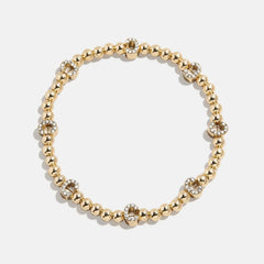Gold/Pavé Repeating Initial Pisa Bracelet - C
