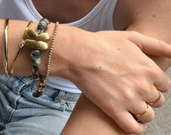 Knotty Initial Custom Bracelet - Camo Double Letters